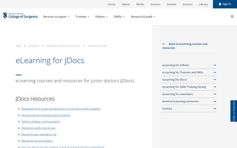 eLearning for JDocs | RACS