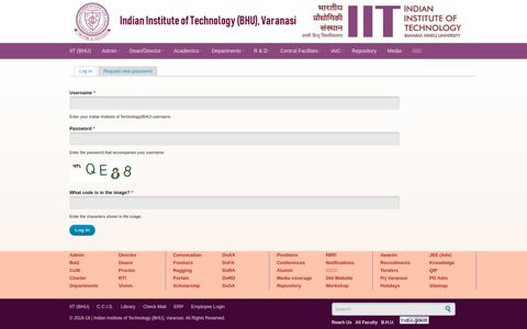 User account | Indian Institute of Technology(BHU) - IIT (BHU)