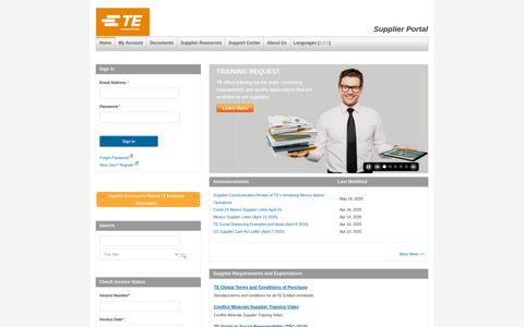 Supplier Portal - TE Connectivity