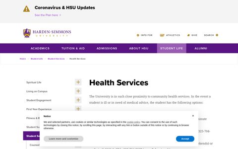 Health Services | Hardin-Simmons University
