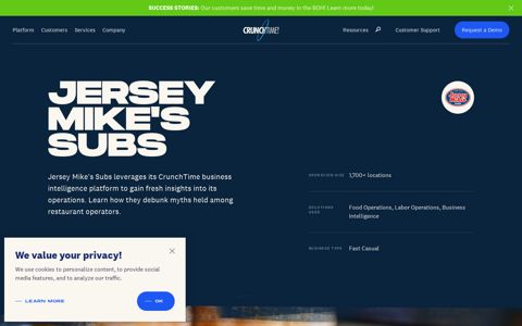 Jersey Mike's Subs – Customer Case Study – CrunchTime!
