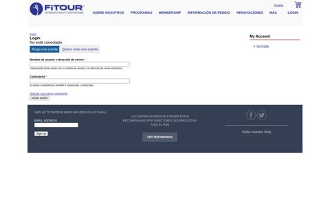 Login | FiTOUR Fitness Certifications