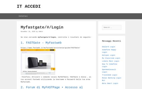 Myfastgate/#/Login - ItAccedi