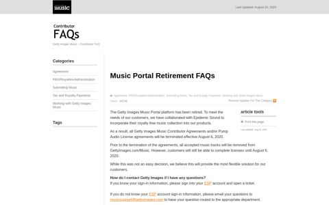Music Portal Retirement FAQs | Getty Images Music Wiki
