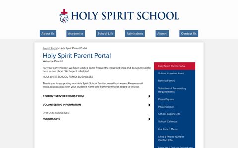 Holy Spirit Parent Portal - Holy Spirit School