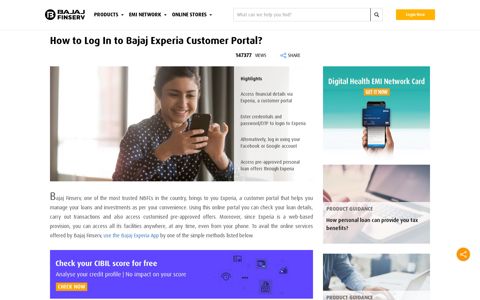 How to Log In to Bajaj Experia Customer Portal? - Bajaj Finserv