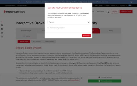 Interactive Brokers Group Strength and Security - Login ...
