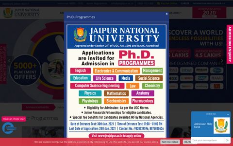 Jaipur National University: Best Universities in Rajasthan |Top ...