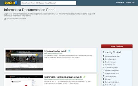 Informatica Documentation Portal - Loginii.com