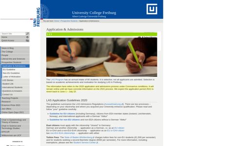 Application & Admissions — University College Freiburg