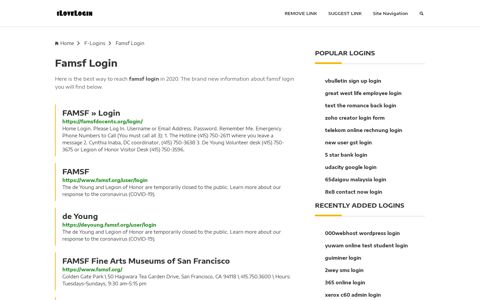Famsf Login ❤️ One Click Access - iLoveLogin