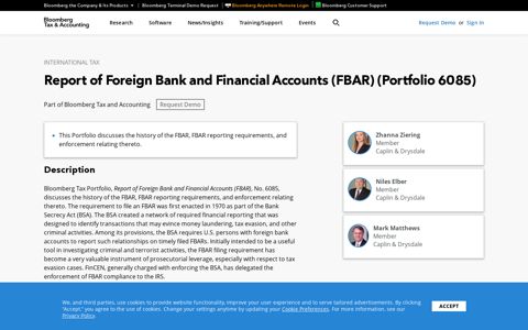 Report of Foreign Bank and Financial Accounts (FBAR ...