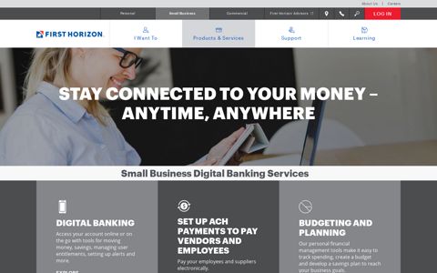 Small Business Digital Banking Services - First Horizon Bank