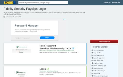 Fidelity Security Payslips Login - Loginii.com
