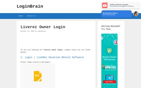 Liverez Owner - Login | Liverez Vacation Rental Software
