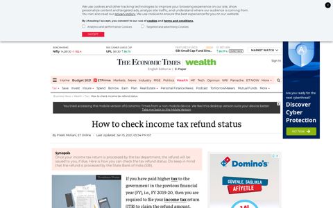 How to check income tax refund status - The Economic Times