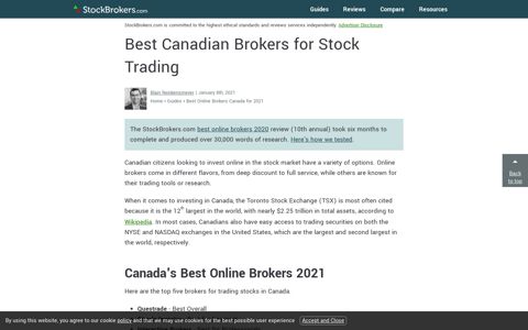 5 Best Online Brokers Canada for 2020 | StockBrokers.com