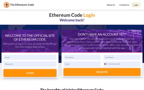 The Ethereum Code Login 2020 - Ethereum-Code.me™