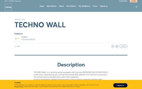 LIGNA Product 2019: TECHNO WALL (Essetre)