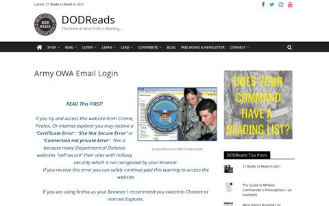 Army OWA Email Login | DODReads