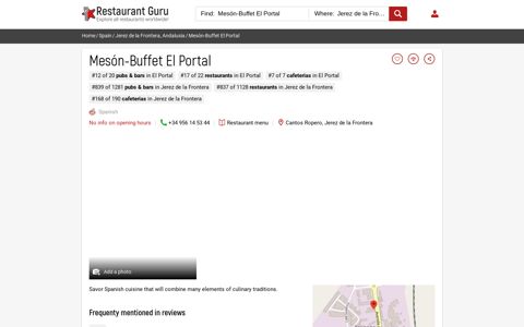 Mesón-Buffet El Portal in Jerez de la Frontera - Restaurant reviews