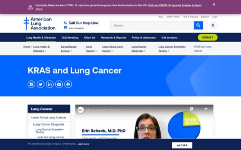 KRAS and Lung Cancer | American Lung Association