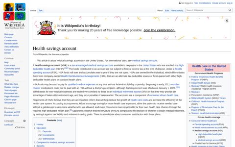 Health savings account - Wikipedia