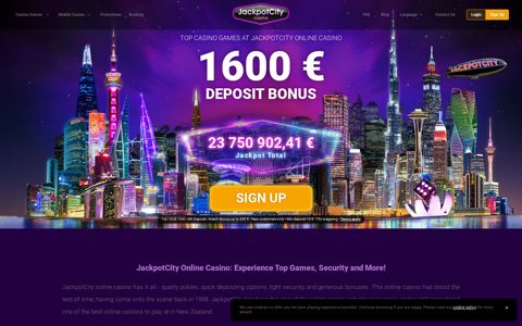 The Best Online Casino in New Zealand | JackpotCity Casino