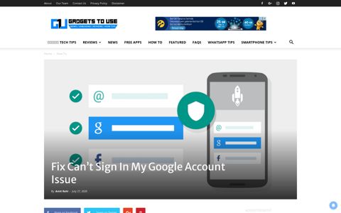 Fix Can't Sign In My Google Account Issue – Gadgets To Use