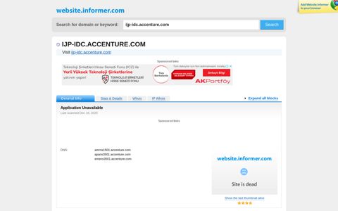 ijp-idc.accenture.com at WI. Application Unavailable