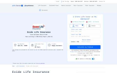 Exide Life Insurance: Policy Details, Premium & Benefits
