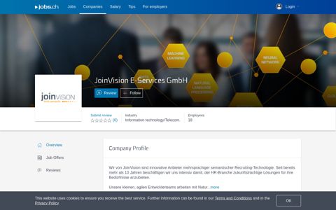Company profile from JoinVision E-Services GmbH on jobs.ch