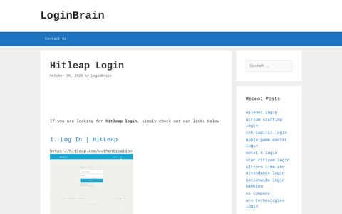 Hitleap - Log In | Hitleap - LoginBrain