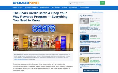 Sears Credit Cards & Shop Your Way Rewards - Worth It?