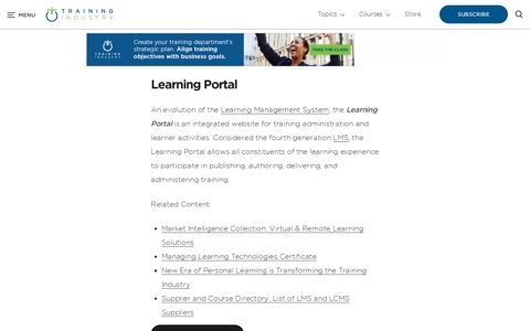 Learning Portal - Training Industry