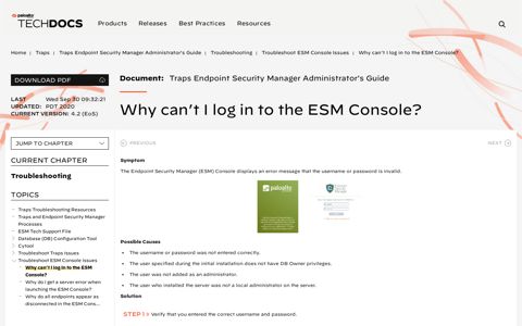 Why can't I log in to the ESM Console? - Palo Alto Networks