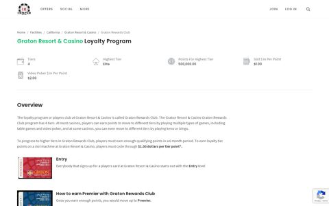 How to earn points for Graton Rewards Club Loyalty Program ...