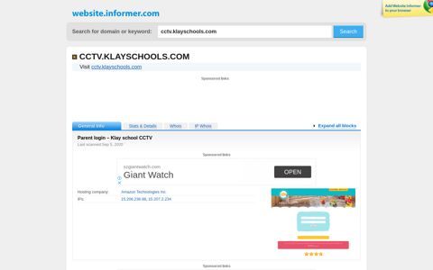 cctv.klayschools.com at WI. Parent login – Klay school CCTV