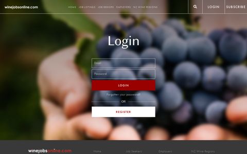 Login / Register - Wine Jobs Online