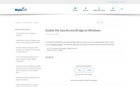 Enable the Java Access Bridge on Windows – Maplesoft