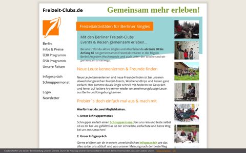 Single Freizeit Club für Berliner Singles ab 40