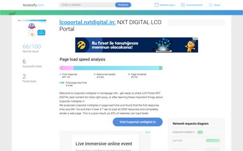 Access lcoportal.nxtdigital.in. NXT DIGITAL LCO Portal