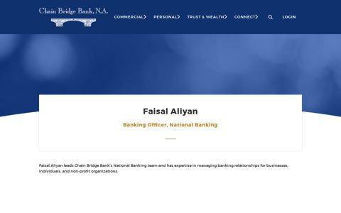 Faisal Aliyan › Chain Bridge Bank