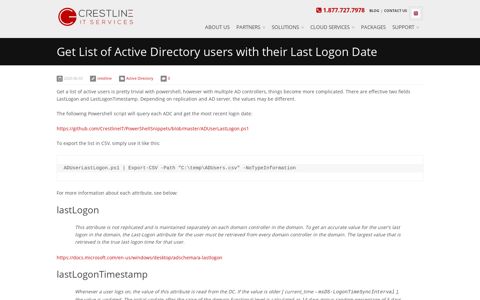 Get List of Active Directory users with their Last Logon Date ...