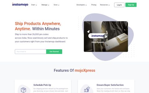 mojoXpress Logistics Services Providers in India - Instamojo