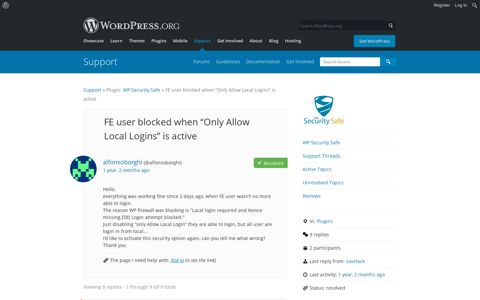 FE user blocked when “Only Allow Local Logins” is active ...