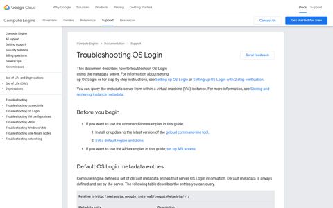 Troubleshooting OS Login - Google Cloud