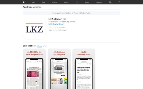‎LKZ ePaper im App Store