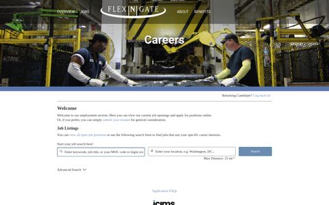Careers Center | Welcome - Flex-N-Gate