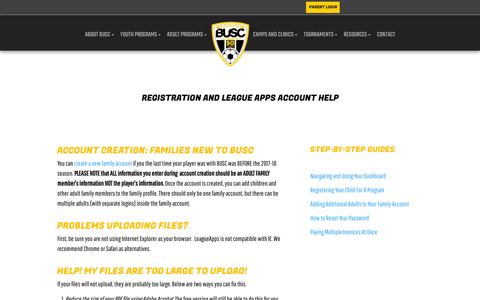 Registration and League Apps Account Help | Ballistic United